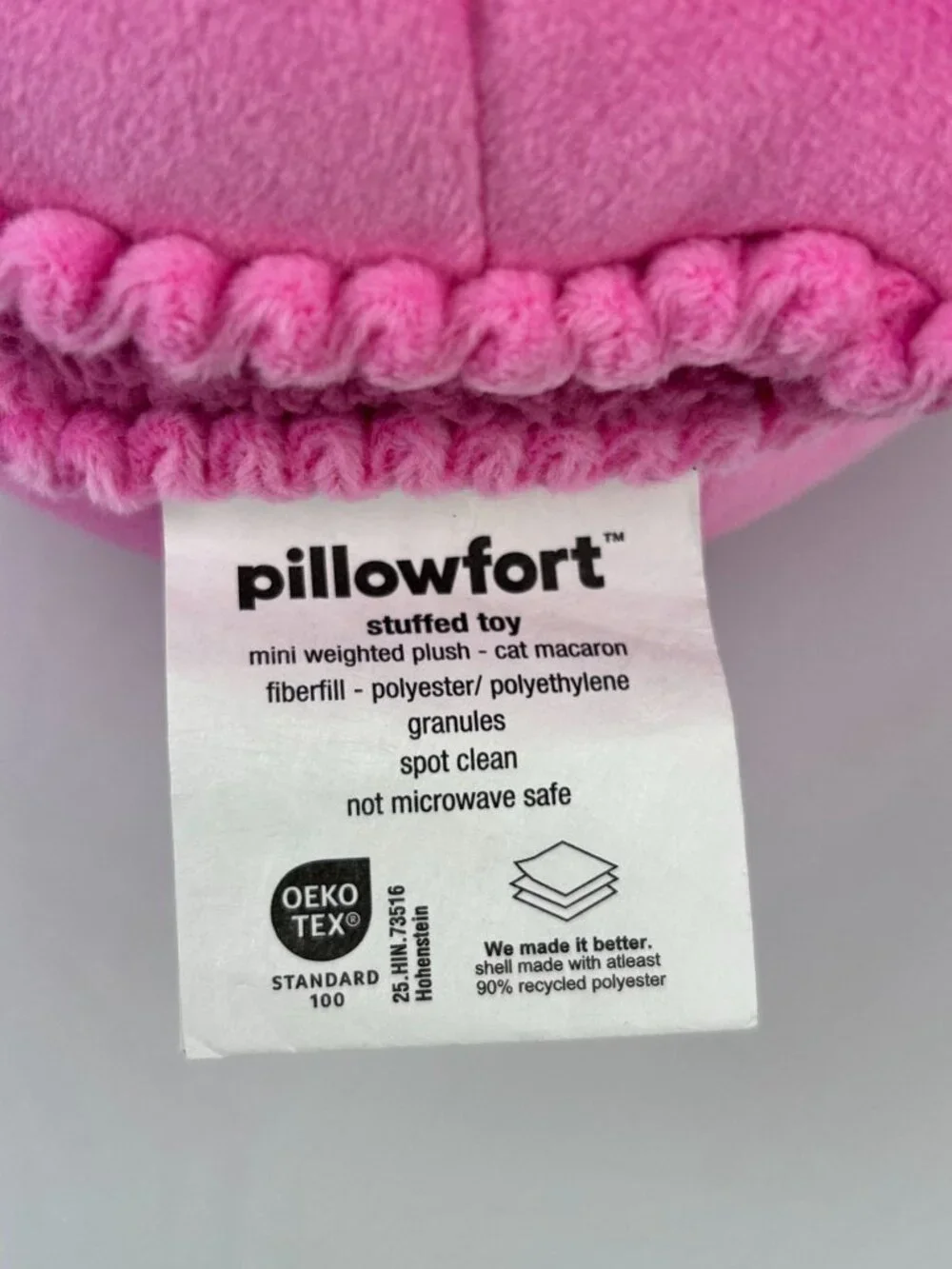 Pillowfort Mini Weighted Cat Macaron Cookie Plush Comfort Stuffed Animal 1lb 4oz